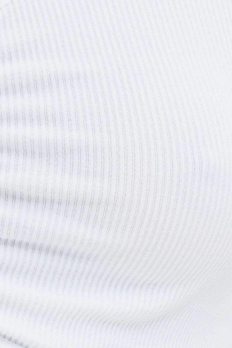 White Top Long sleeve High neck Seamless