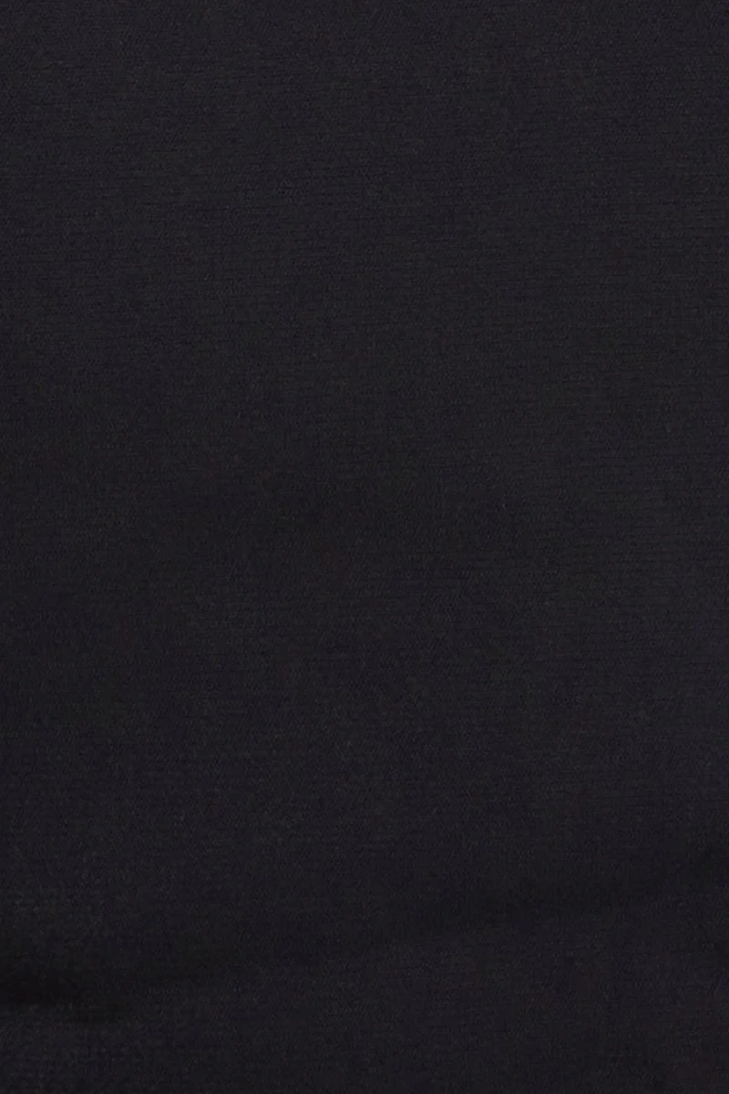 Black Crop Top Sleeveless V-Neck