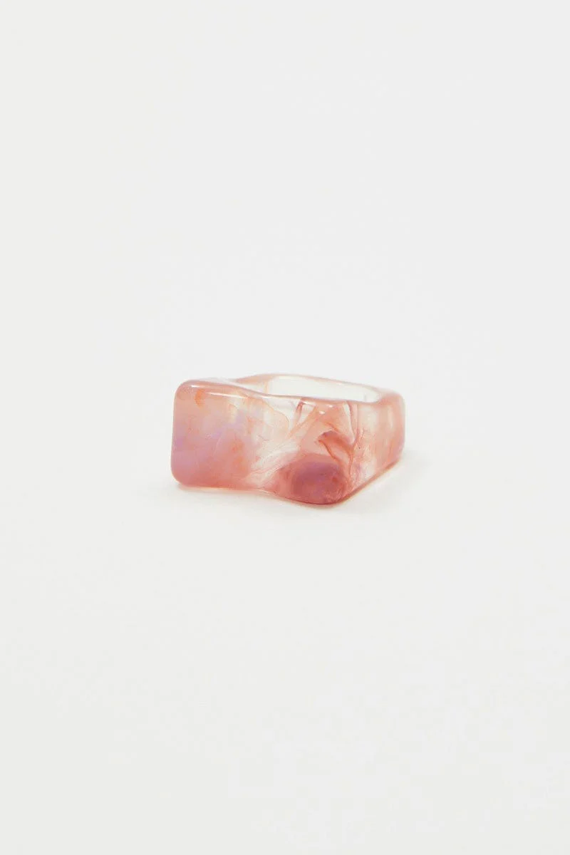 Pink Acrylic Ring