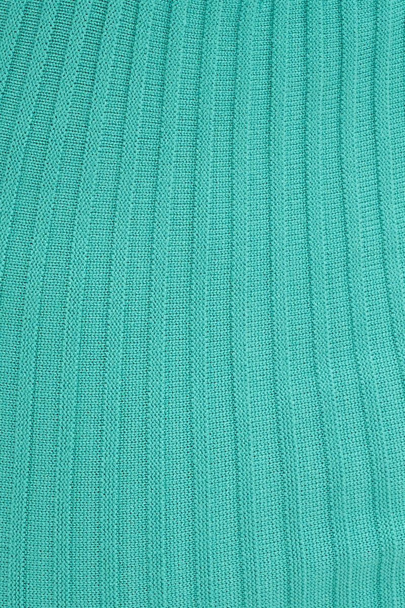 Green Sleeveless Knit Bodycon Dress