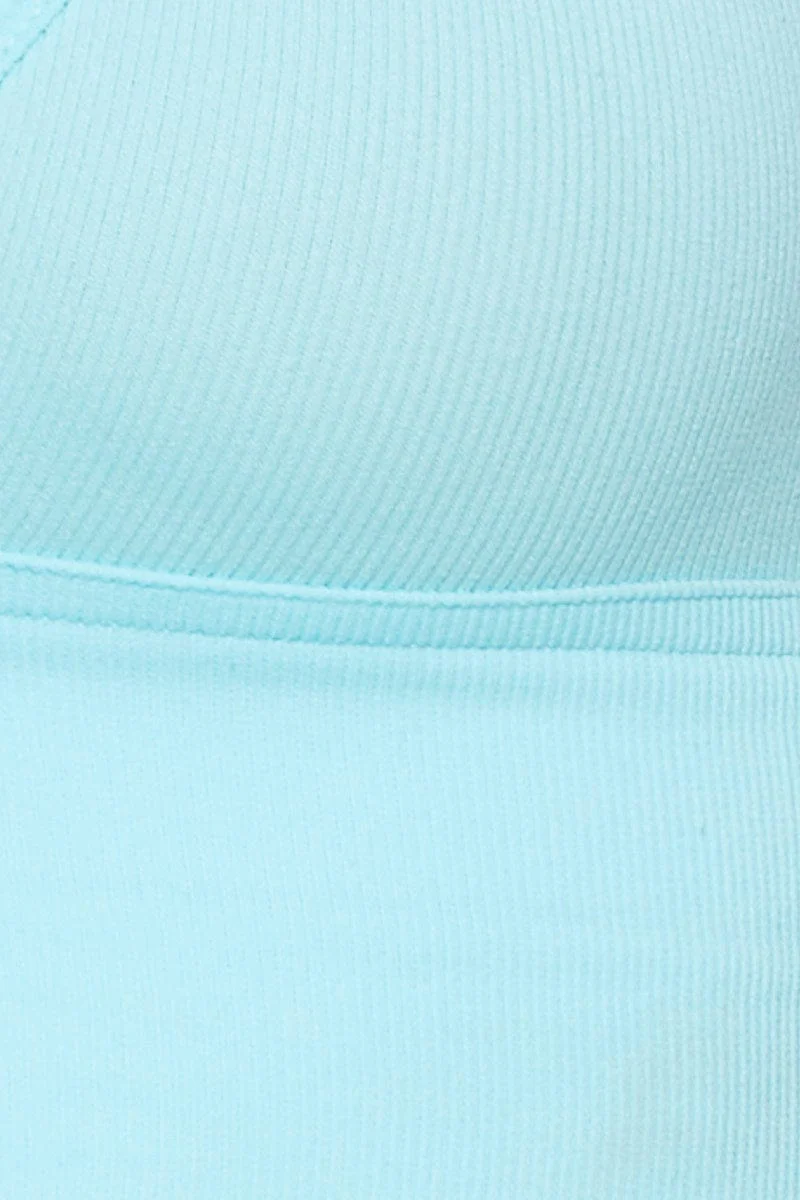 Blue Bralette Top Seamless