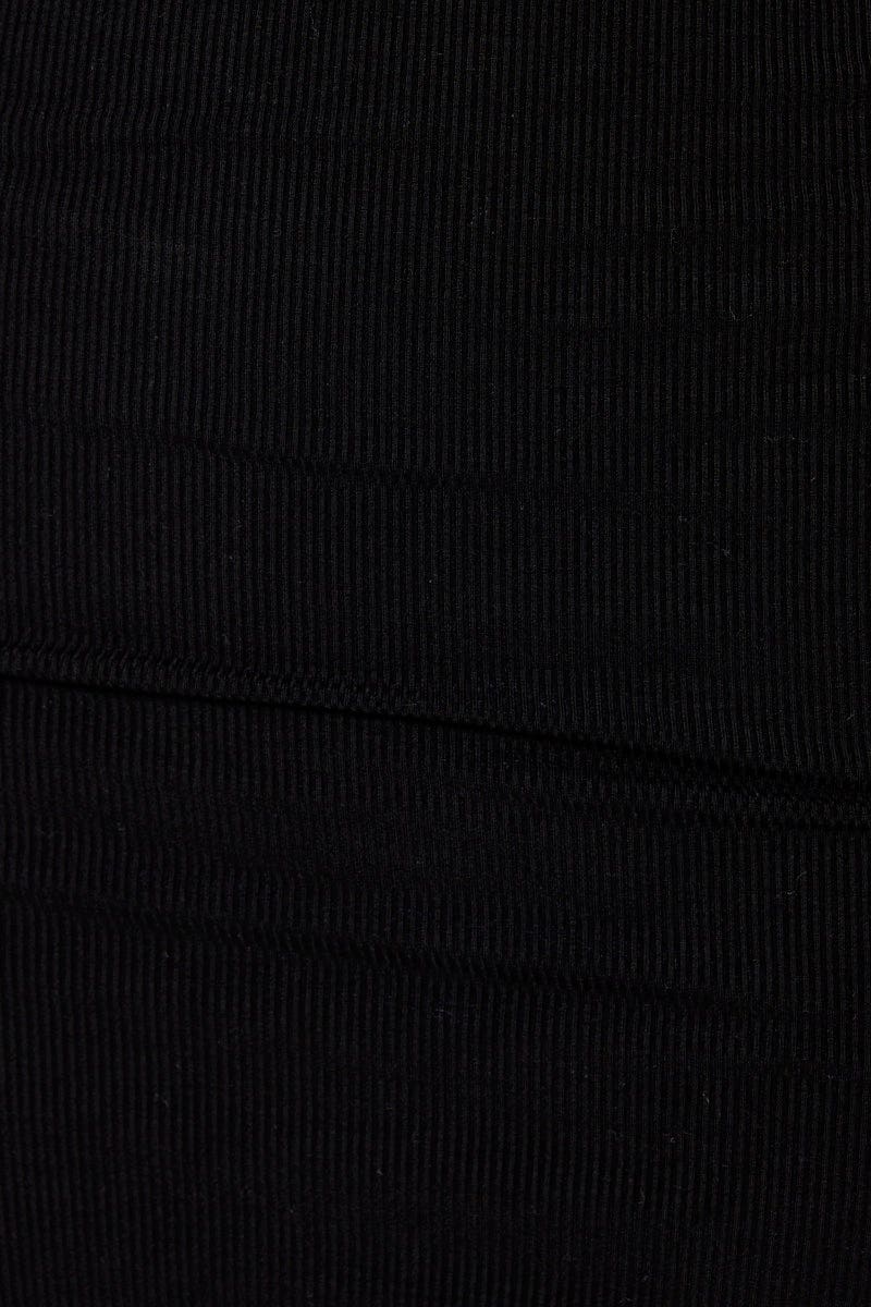 Brown High Waist Side Ruched Bodycon Skirt