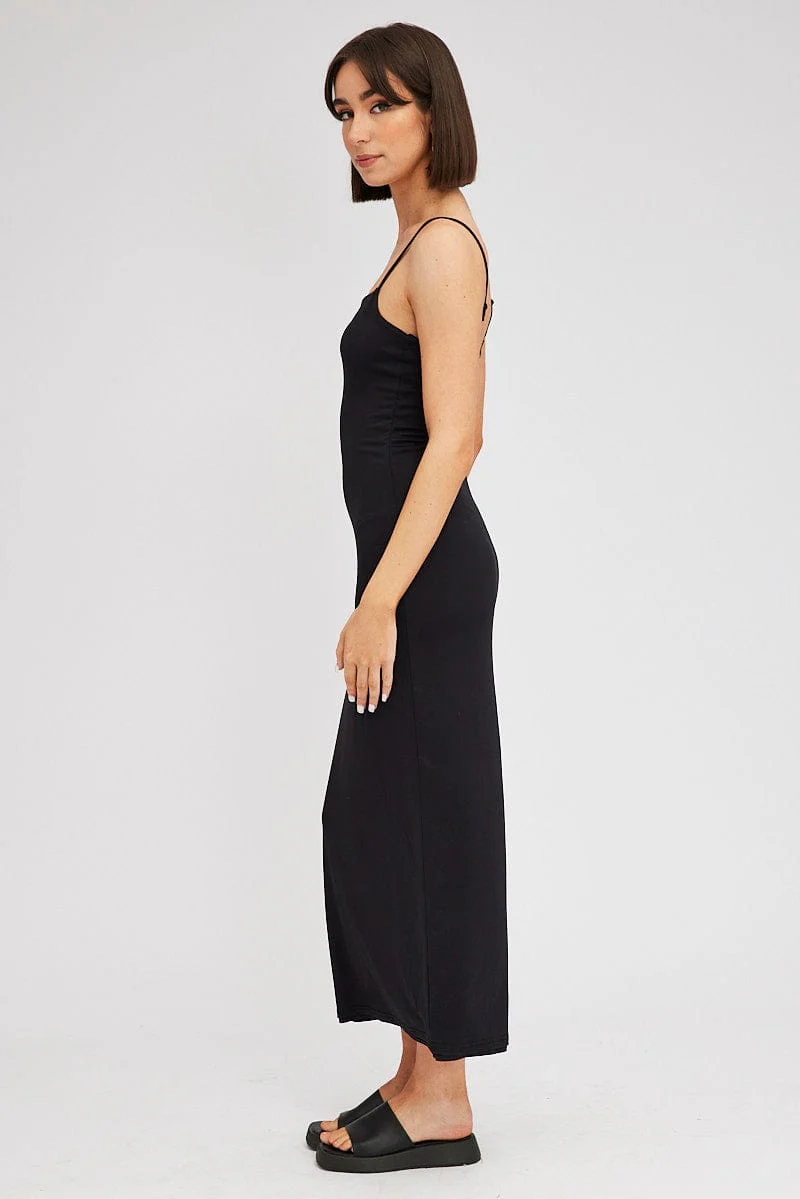 Black Supersoft Maxi Dress Sleeveless