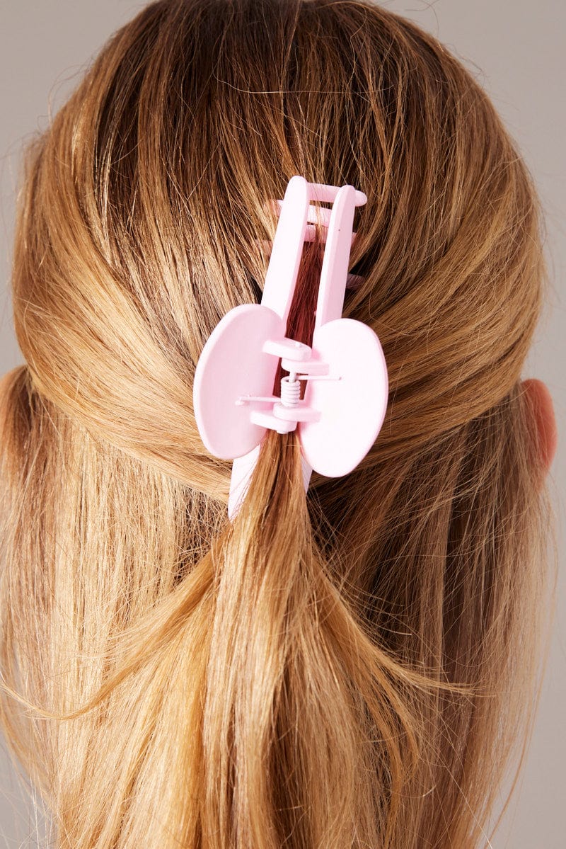 Pink Hair Claw Clip