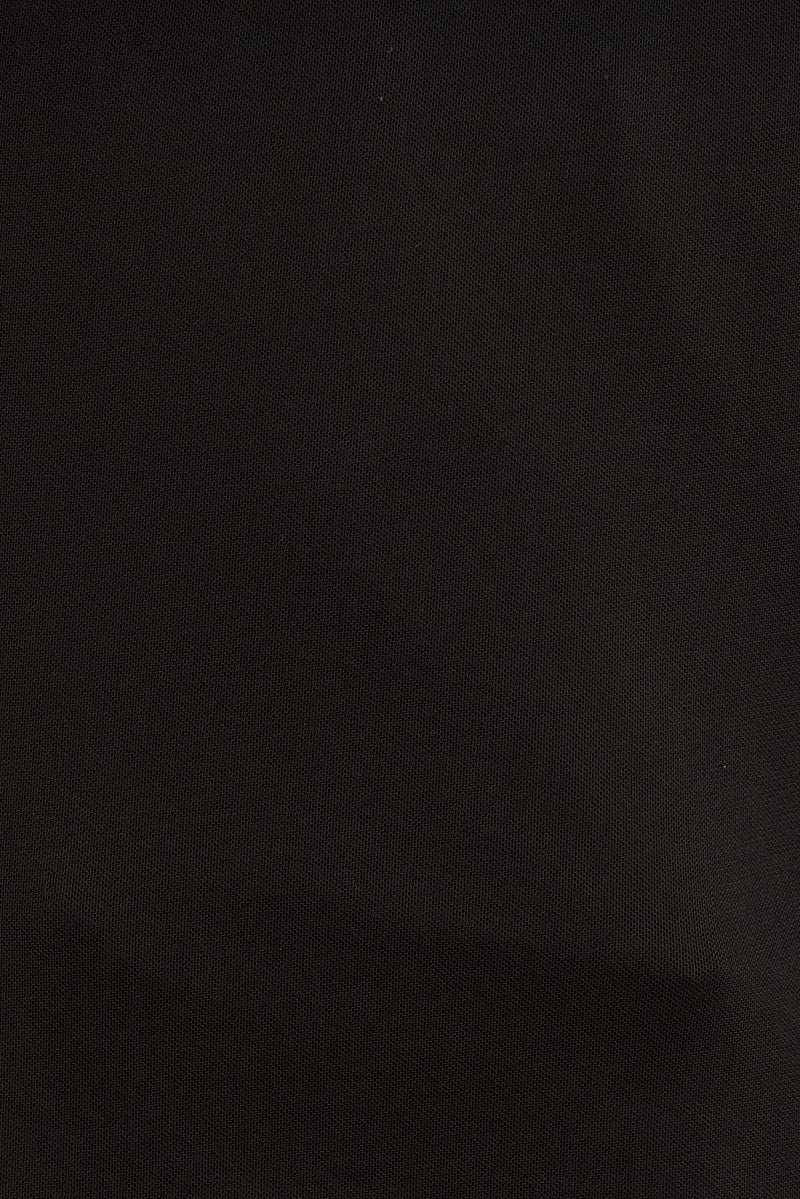 Black Longline Bandeau Sleeveless Mesh