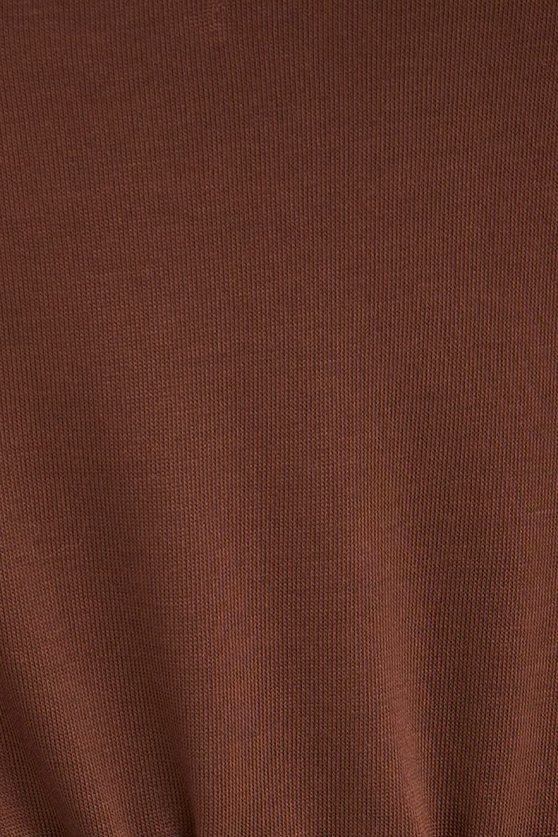 Brown Cami Bodysuit Twist Front