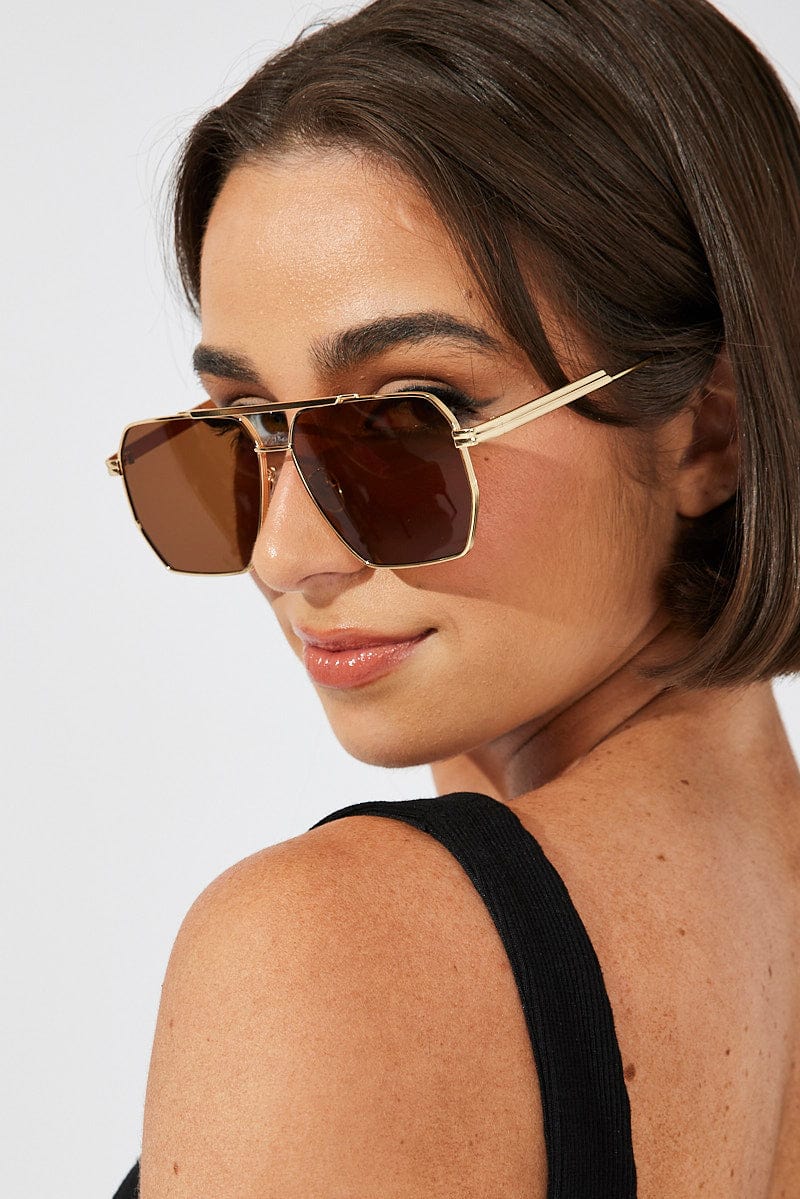 Brown Fashion Sunglasses