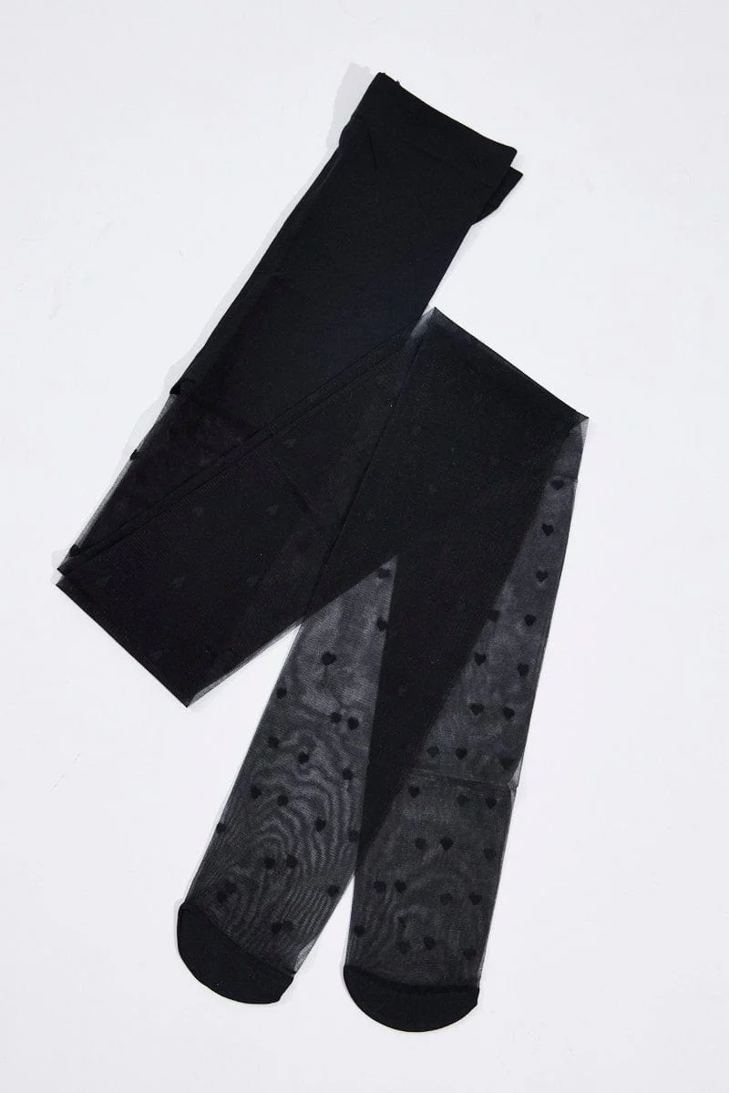 Black Heart Tights