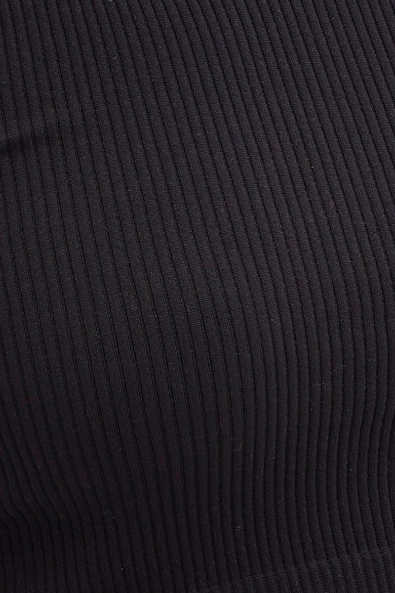 Black T Shirt Short Sleeve Round Neck Seamless