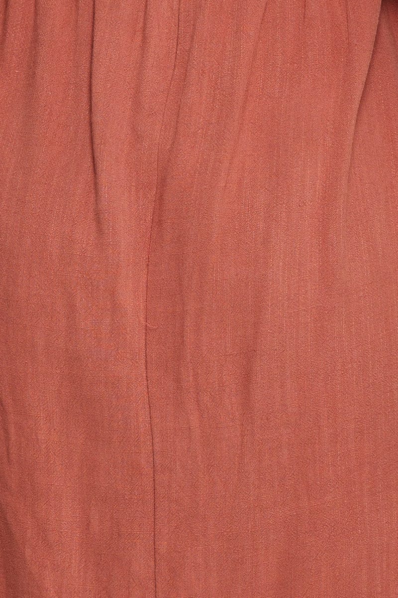 Orange Mini Dress Short Sleeve Evening