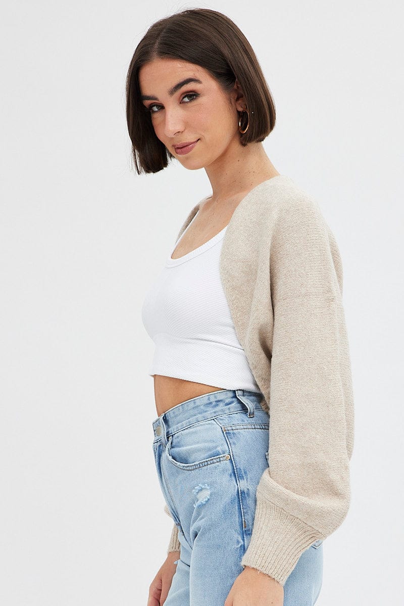 Camel Knit Shrug