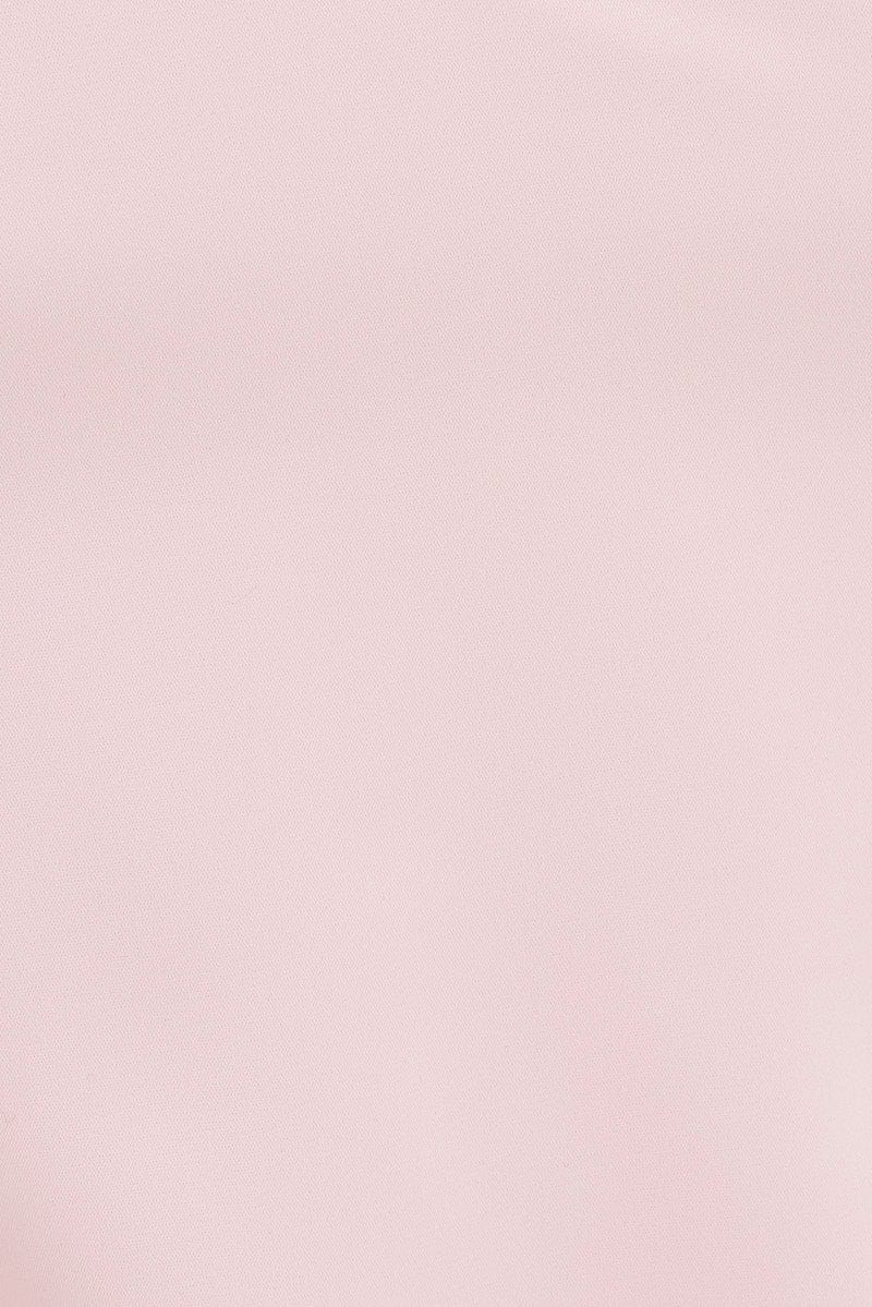 Pink Pleat Detail Workwear Top