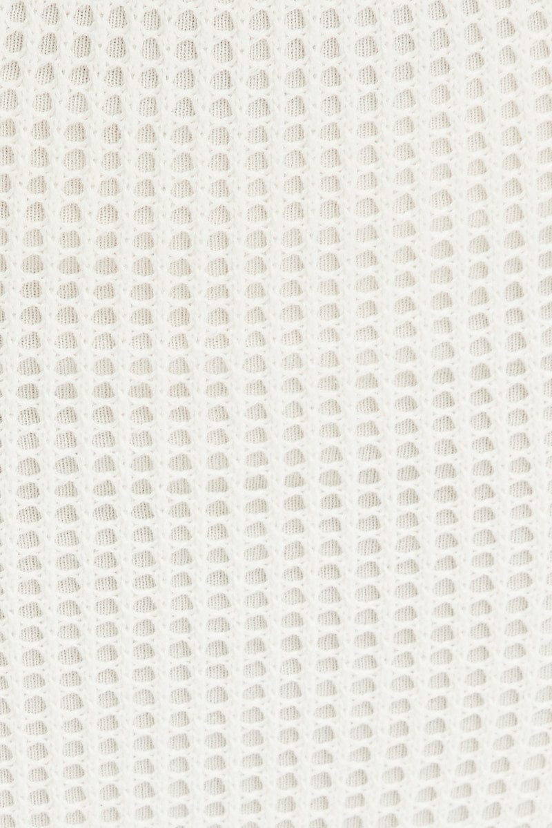 White Knit Skirt Midi Crochet