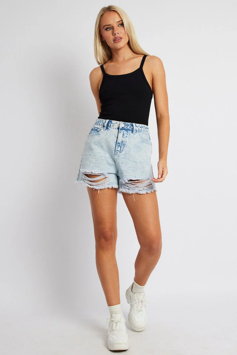 Black Singlet Top Seamless Sleeveless Longline