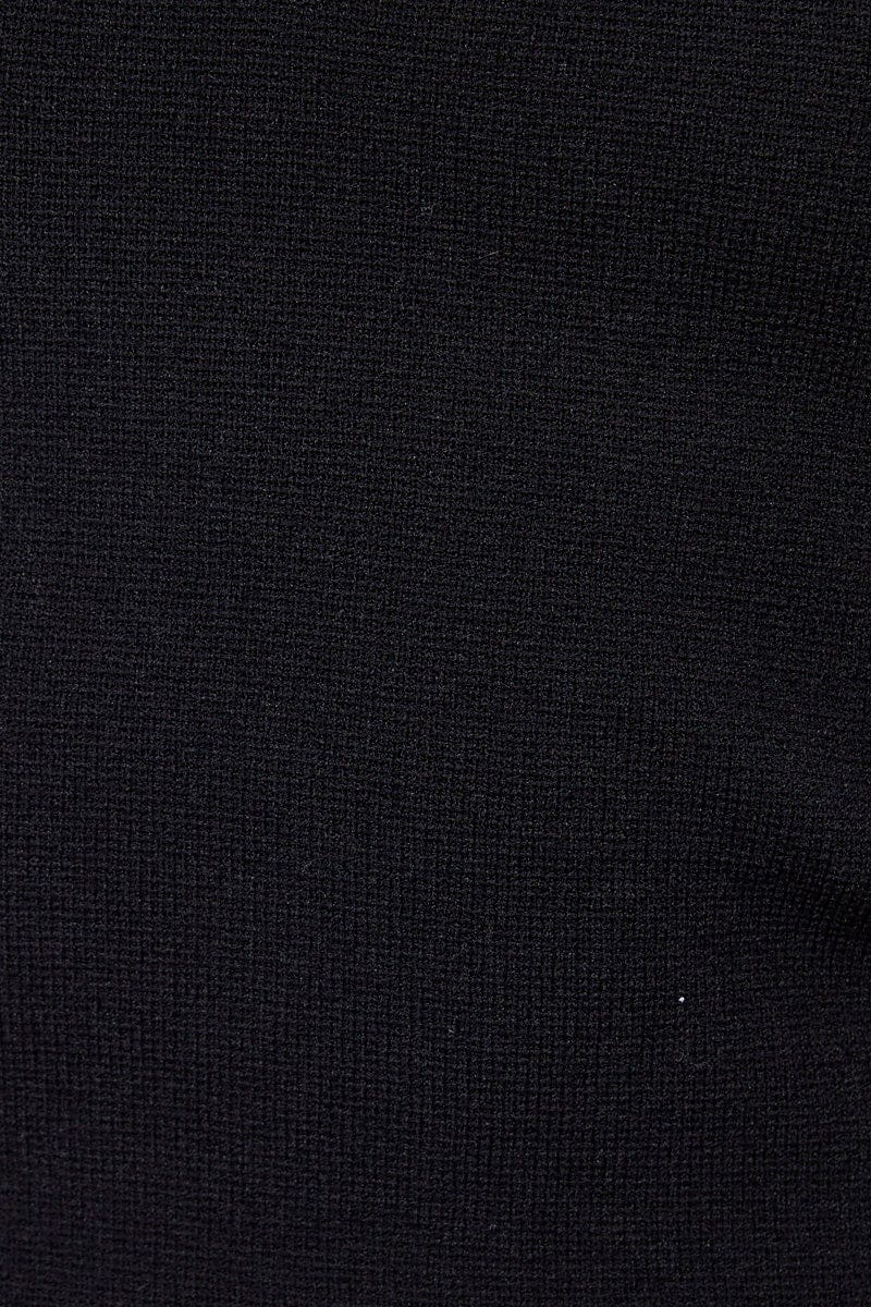 Black Knit Top Sleeveless Halter