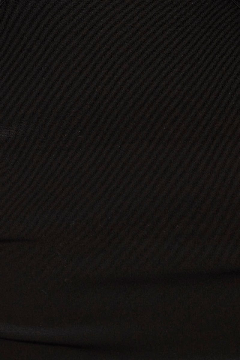 Black Racer Back Strap Mini Dress