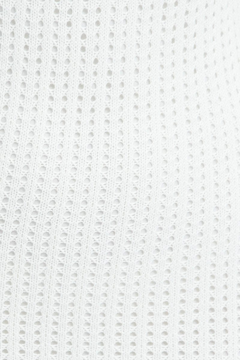 White Crochet Maxi Knit Dress