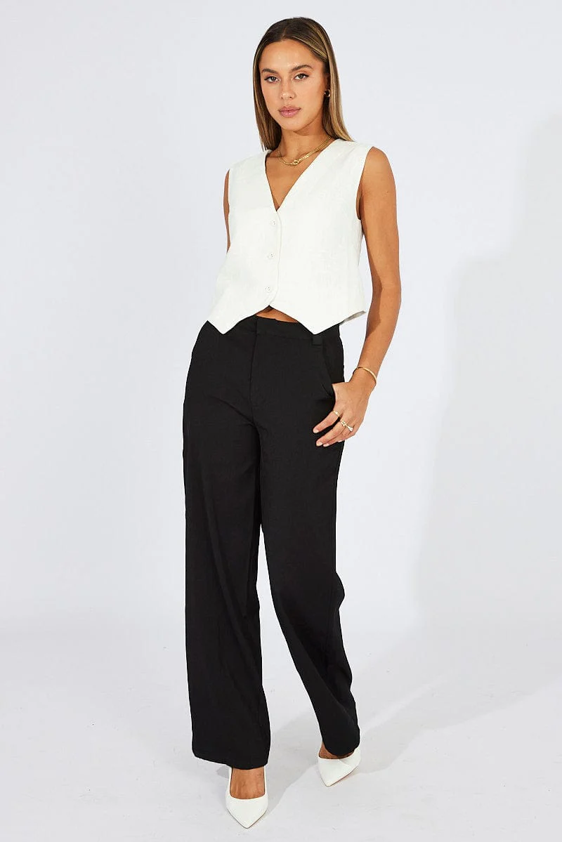 White Linen Waistcoat