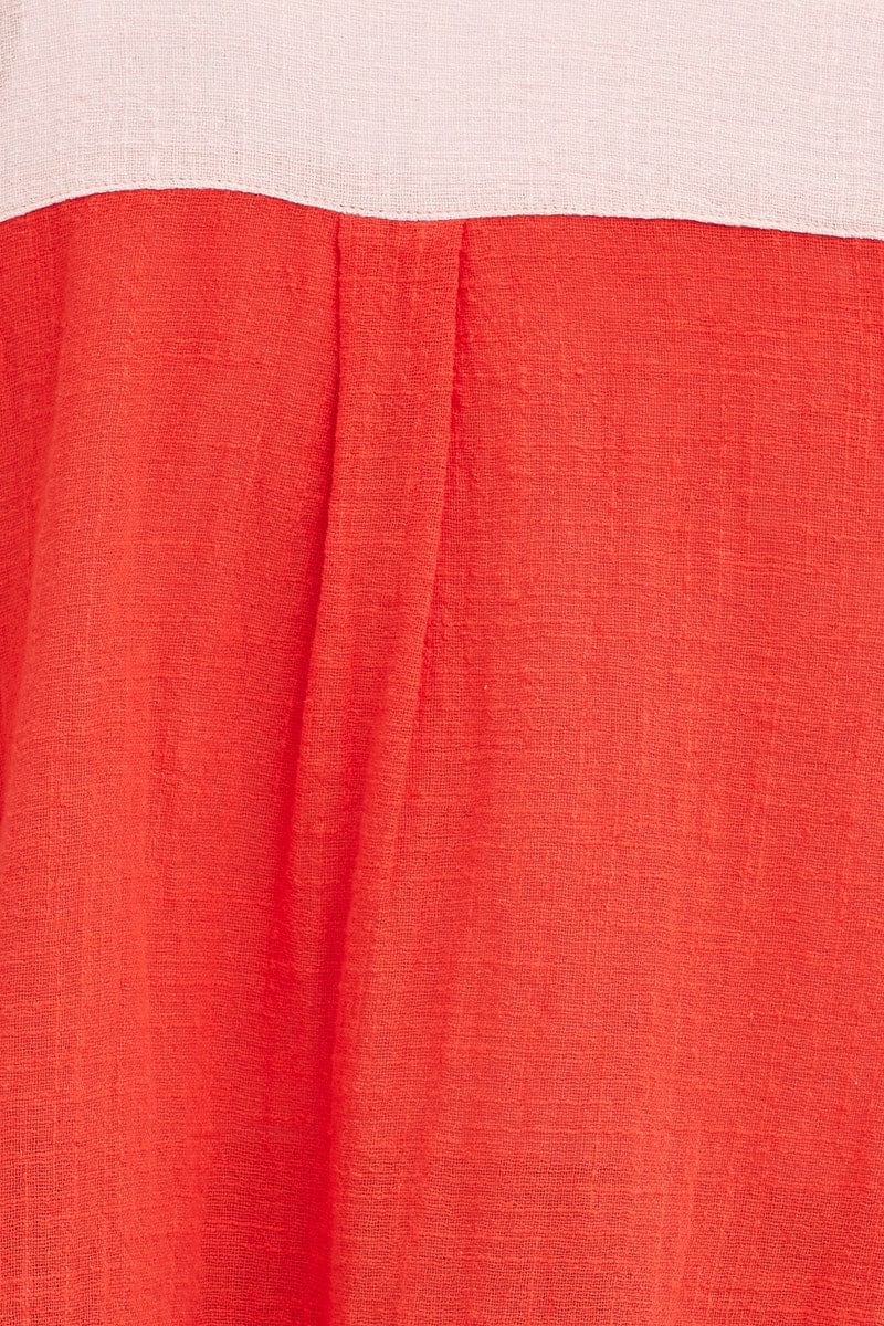 Pink Cotton Half Sleeve Relaxed Shirt