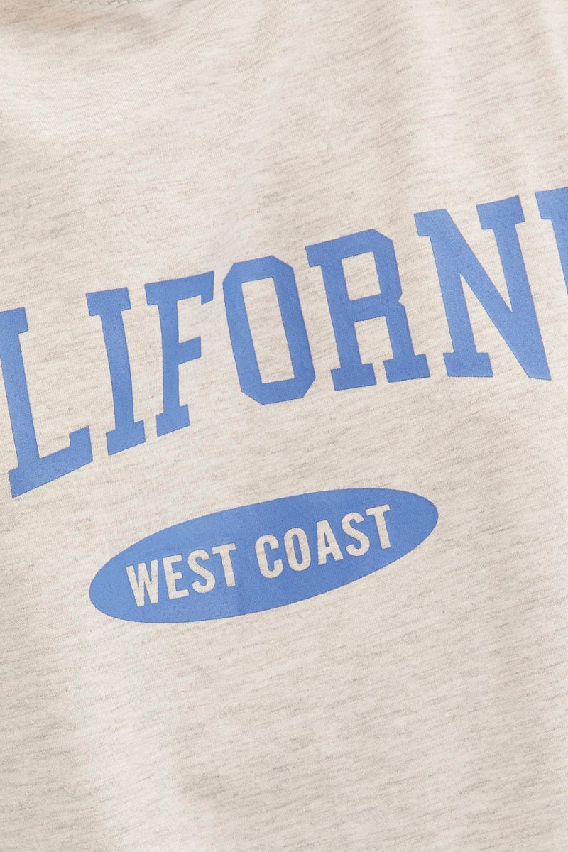 Blue Graphic T And Biker Shorts Set