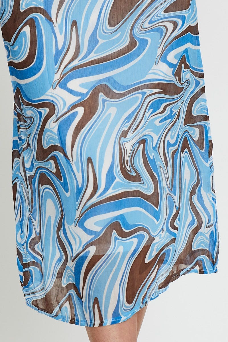 Print Midi Skirt Relaxed