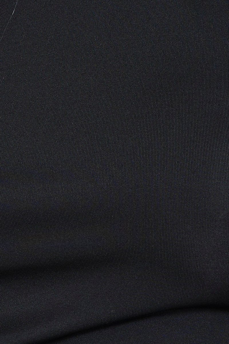 Black Basic Top Halter Neck