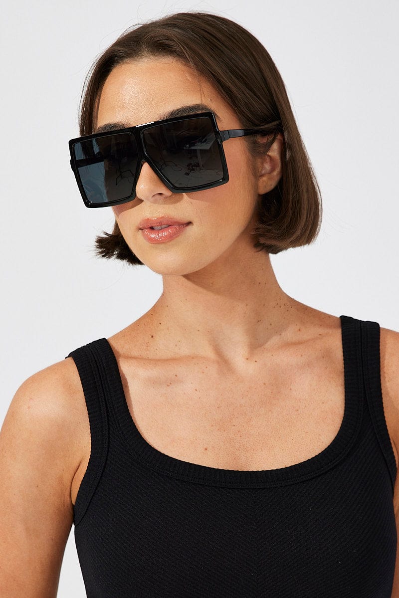 Black Oversize Fashion Sunglasses