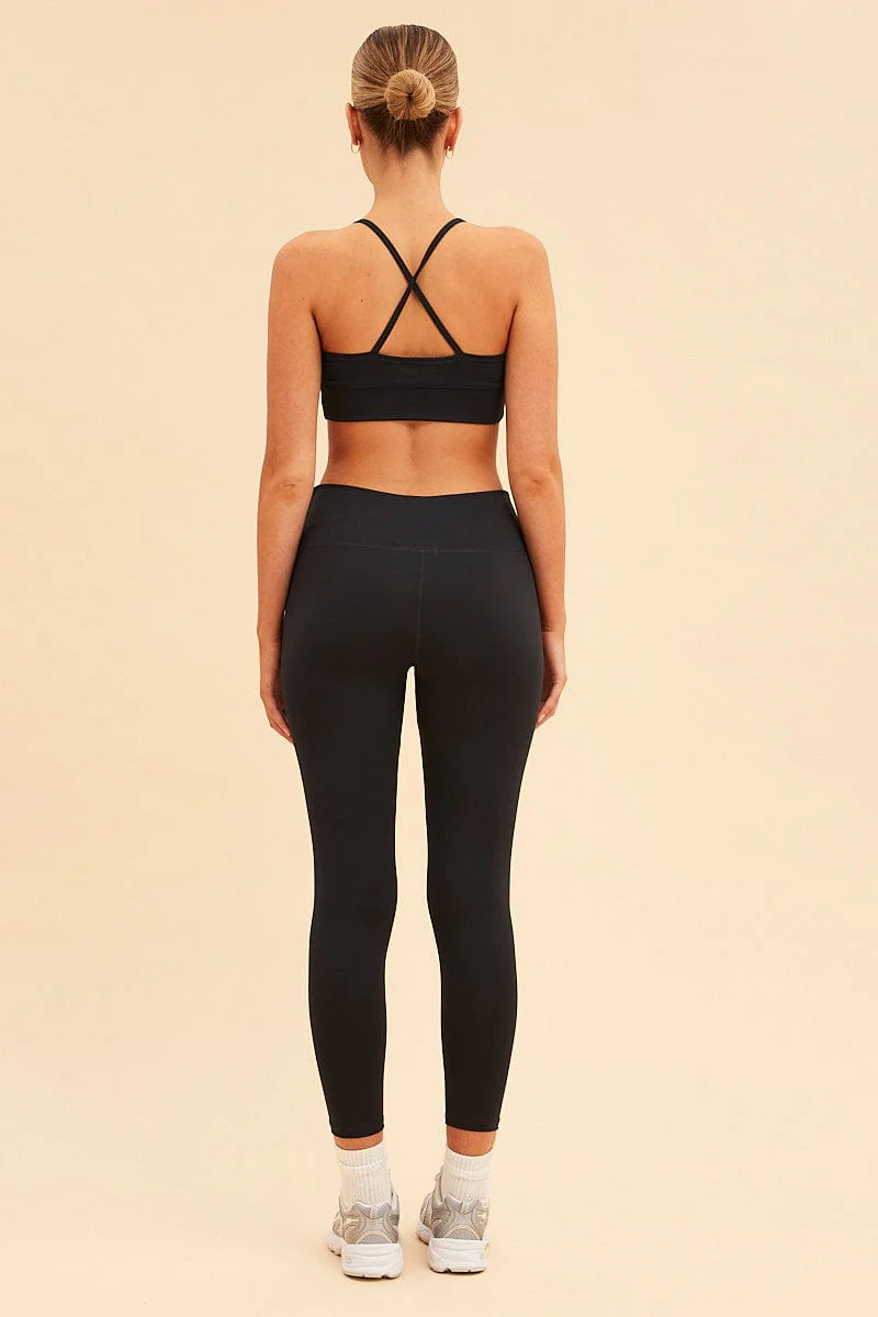 Black Sara Active Full Length Legging