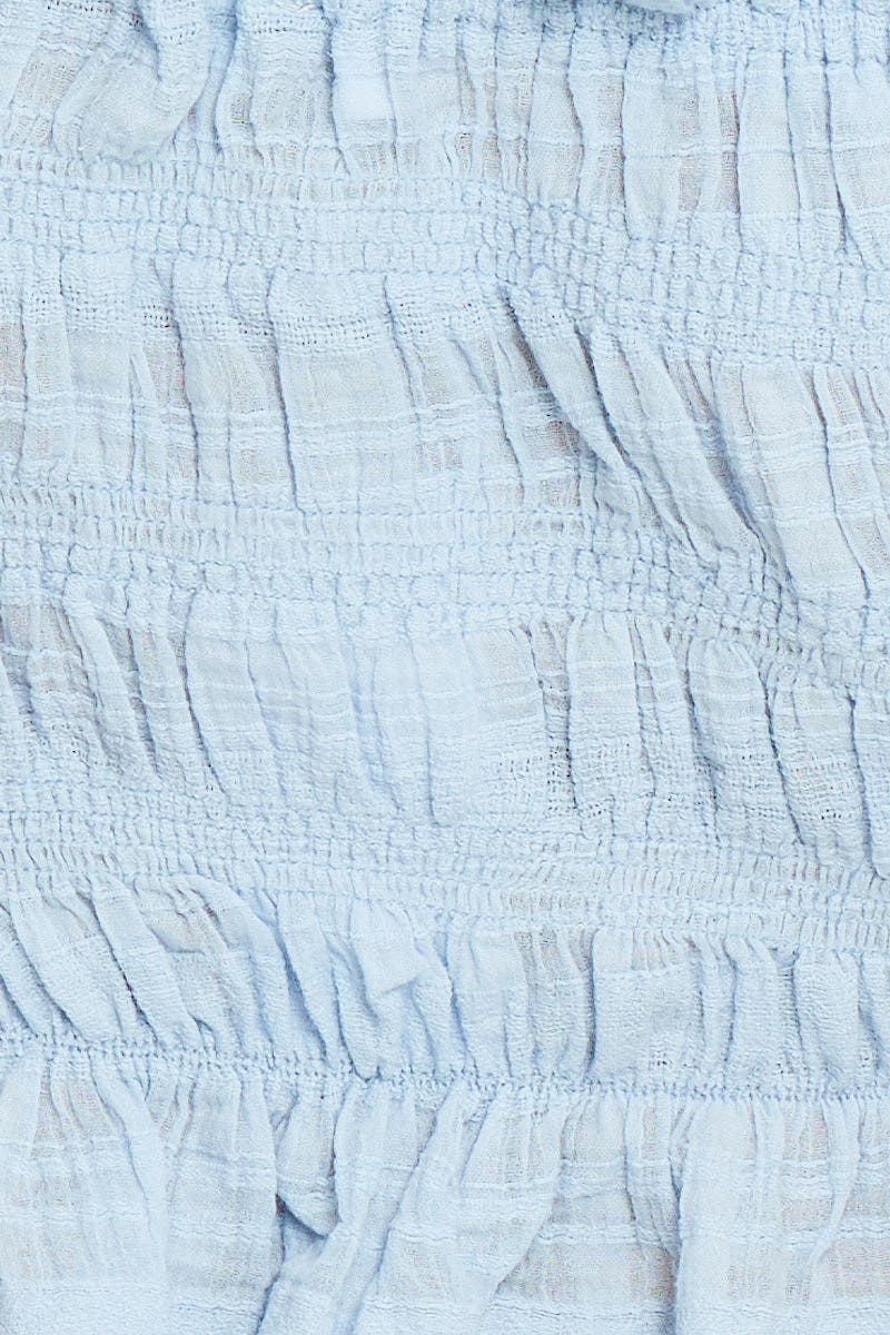 Blue Crop T Shirt Short Sleeve