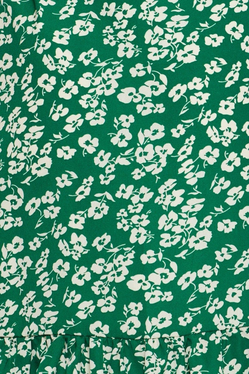 Print Wrap Dress Sleeveless Mini