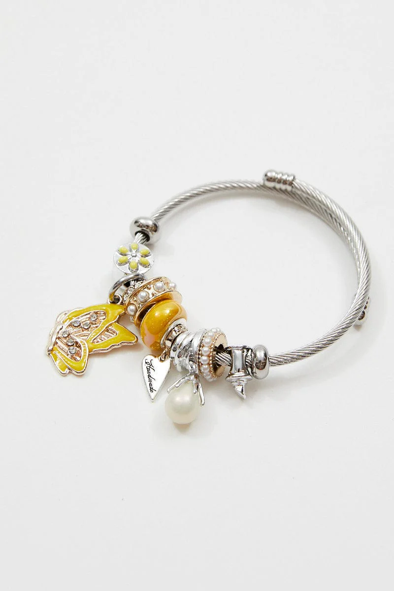 Yellow Charm Bracelet