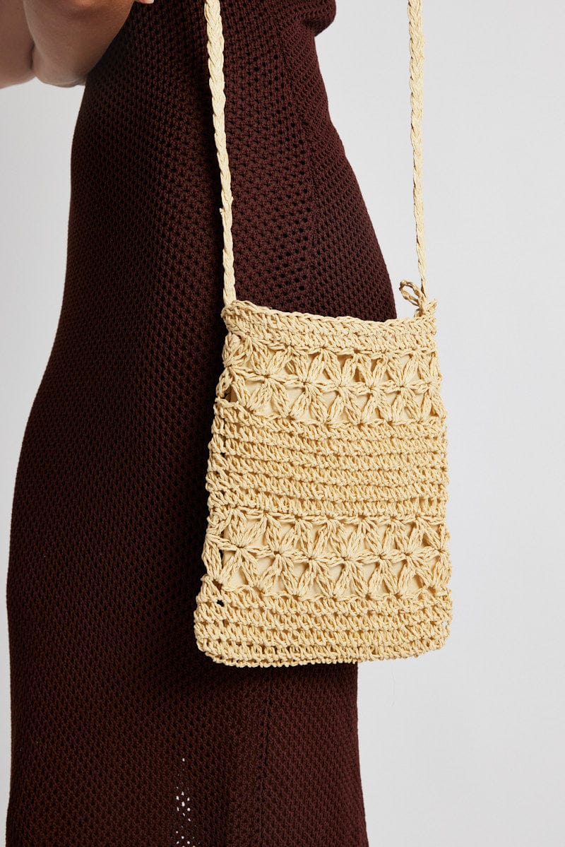 White Straw Crochet Bag