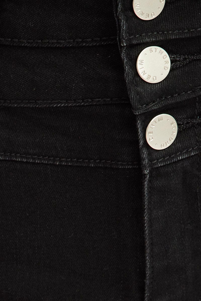 Black Skinny Shorts High Rise