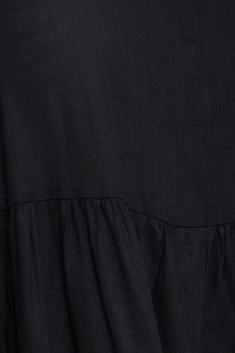 Black Dress Sleeveless Maxi Halter Neck