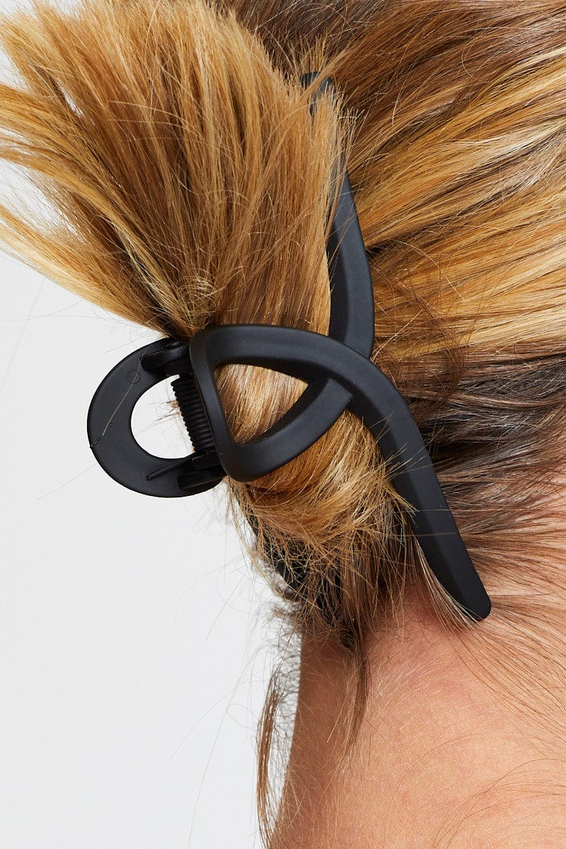 Black Matt Twirl Claw Clip