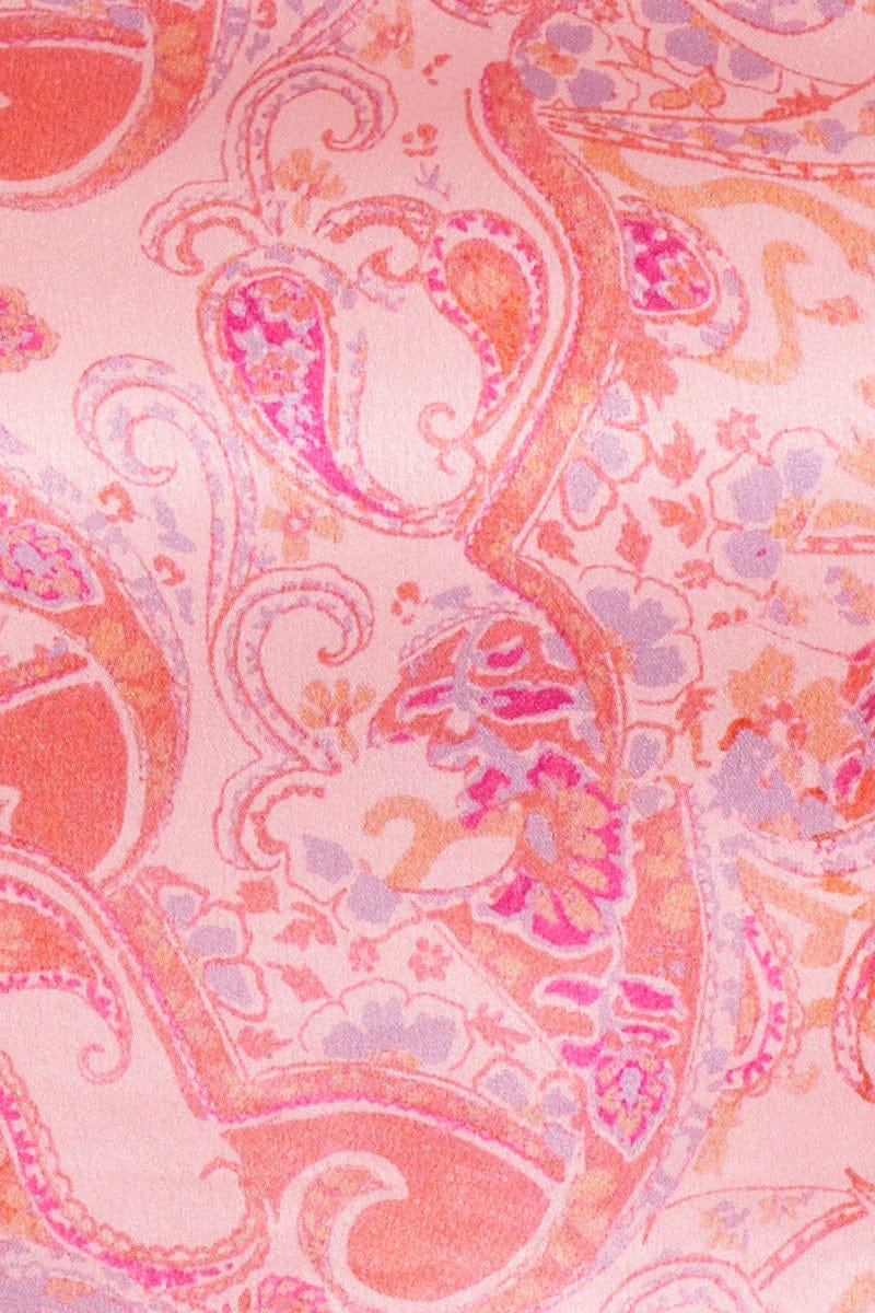 Print Cami Top Crop Satin