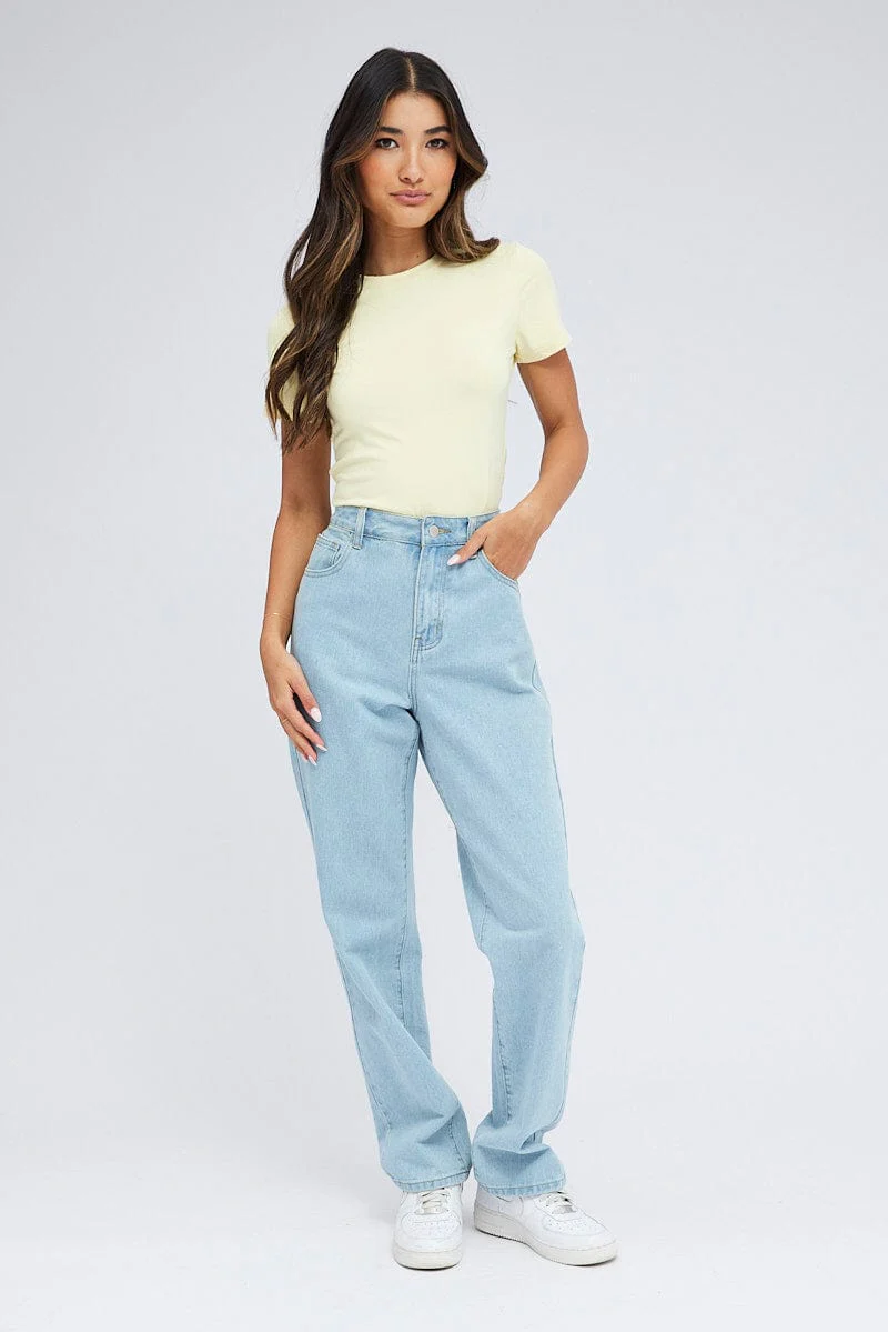 Yellow Supersoft Top Short Sleeve