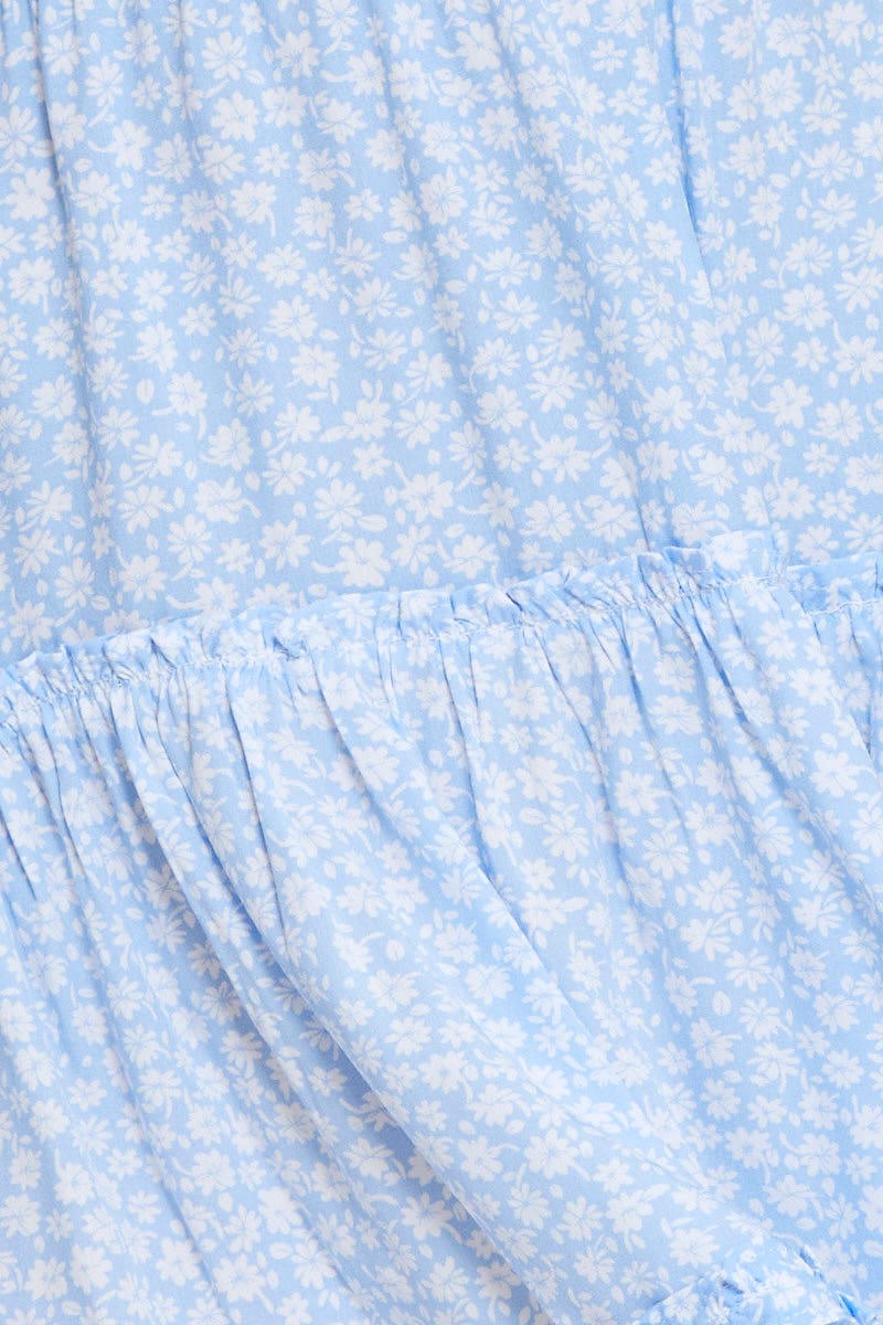 Print Mini Skirt Elastic Waist