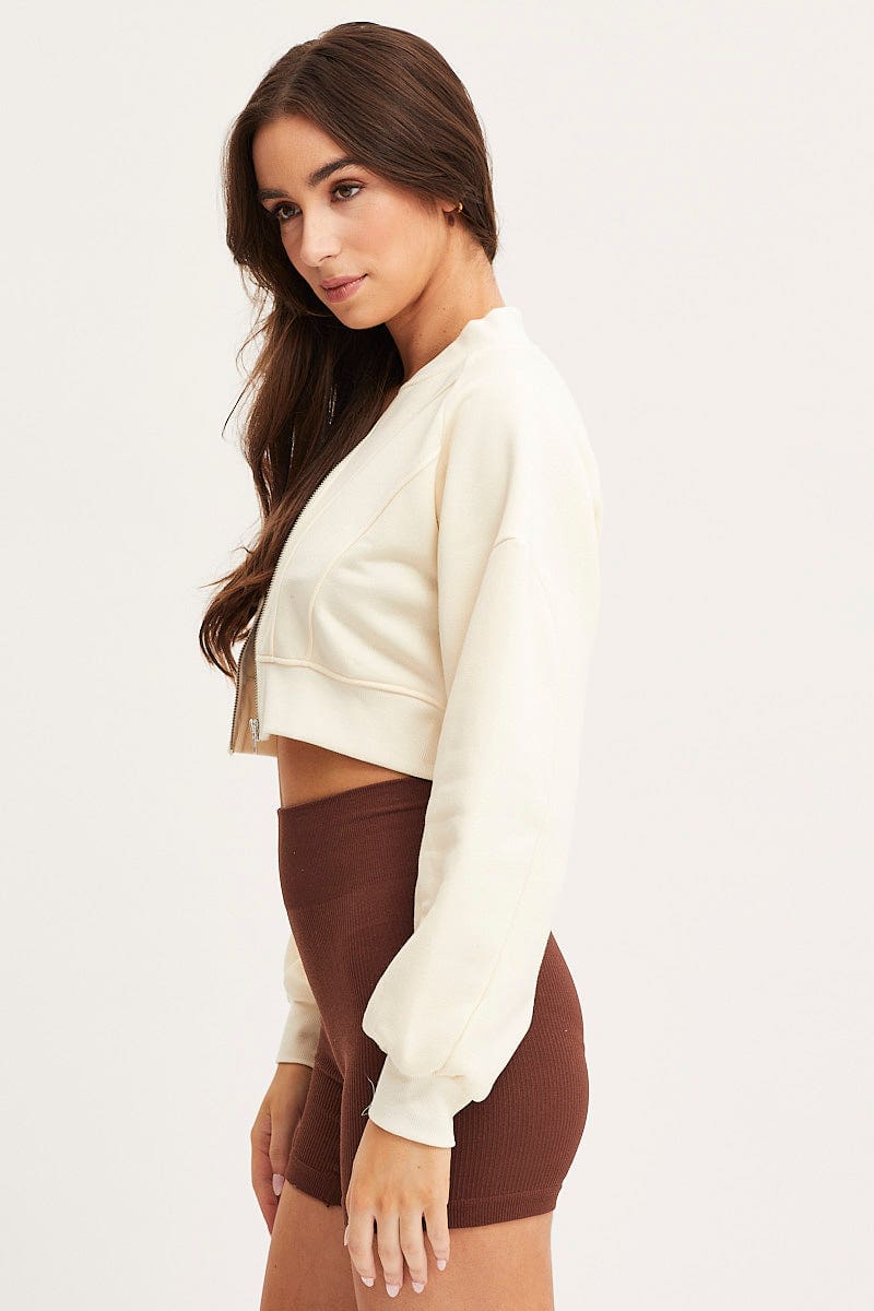 White Crop Sweater