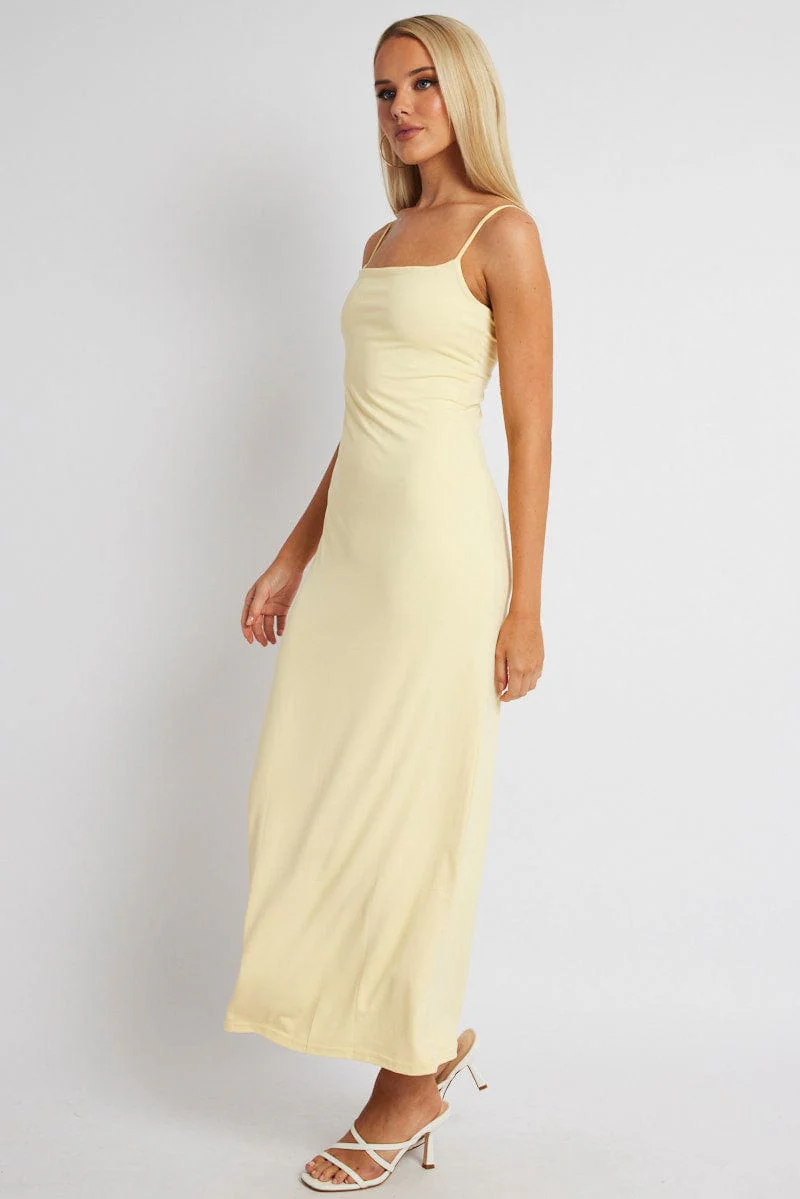 Yellow Supersoft Maxi Dress Sleeveless