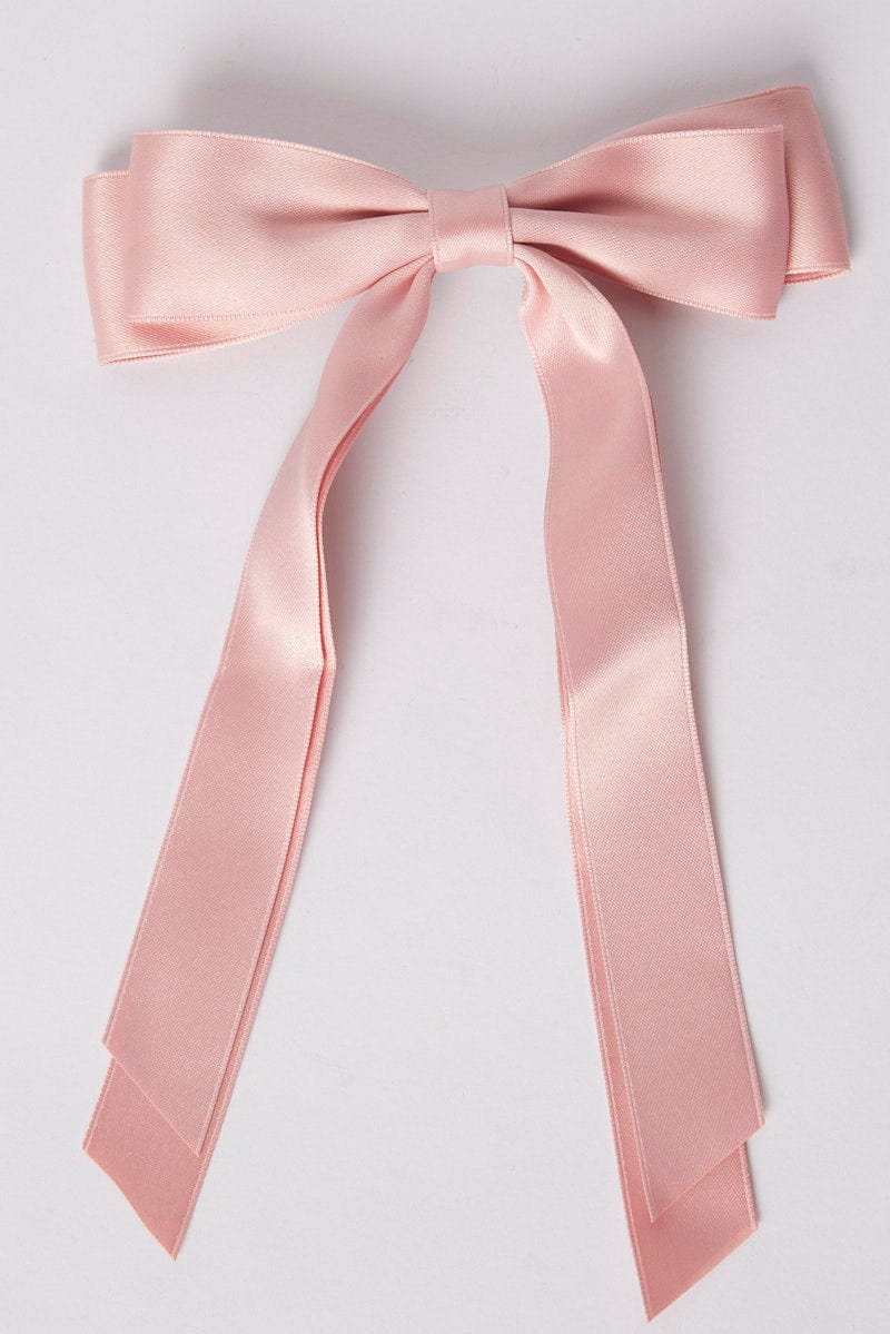 Pink Bow Hair Clip
