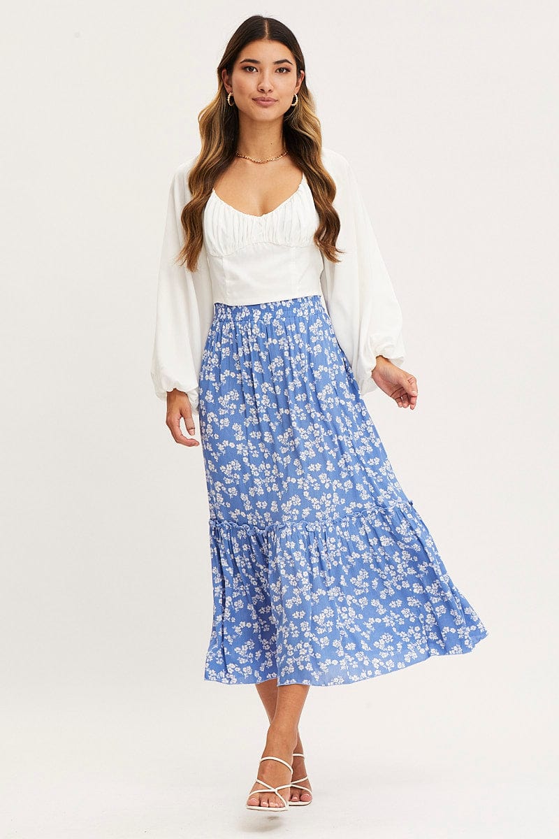 White Puff Sleeve Top Long Sleeve Crop Satin