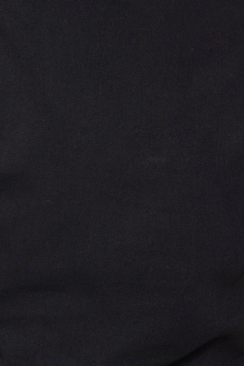 Black Crop Top Short Sleeve