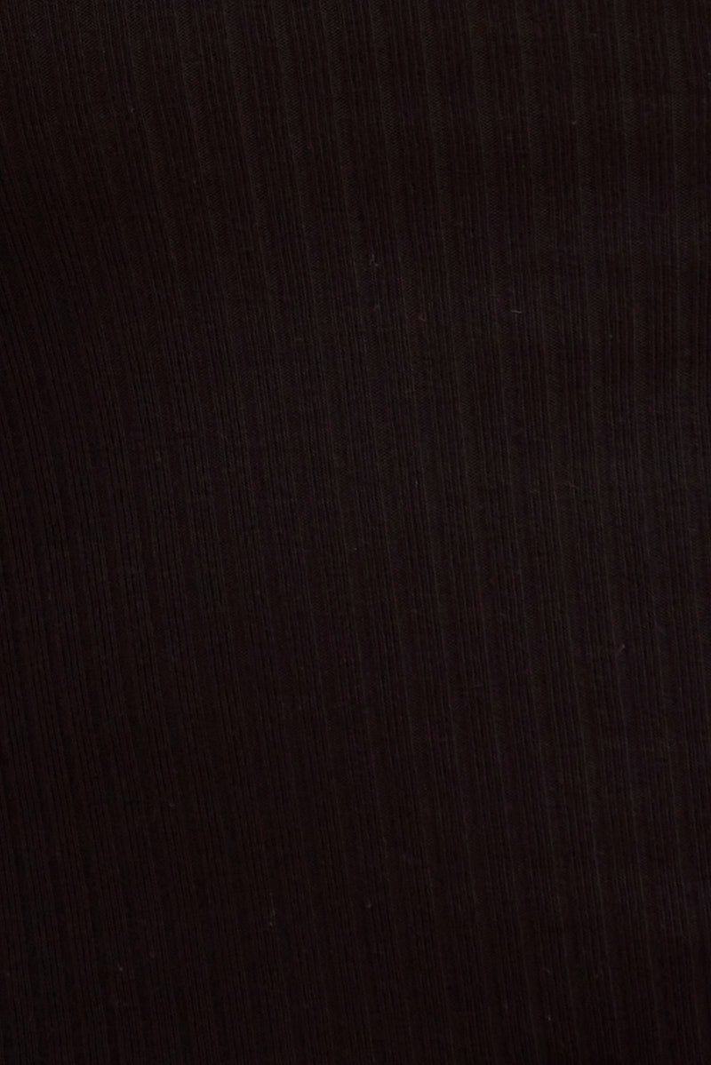 Black Prea Bind Detail Singlet