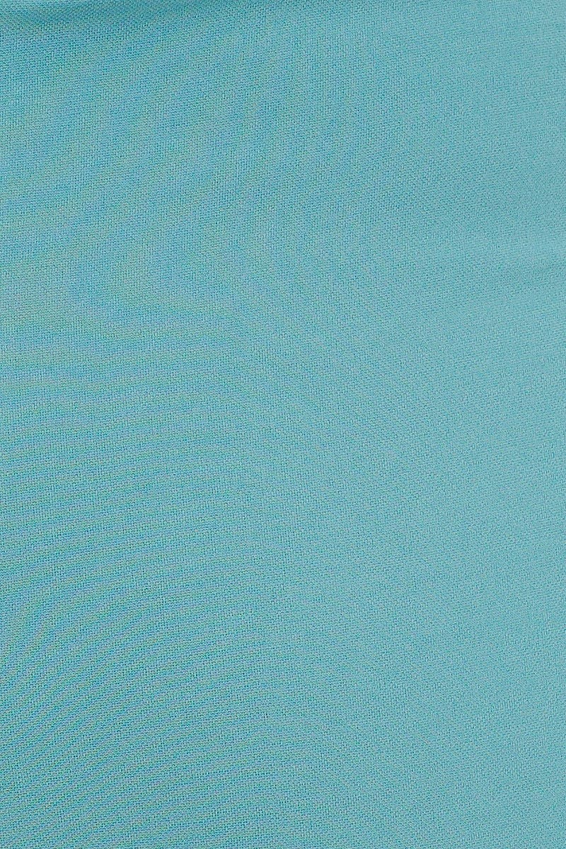 Blue Mini Ponte Skirt