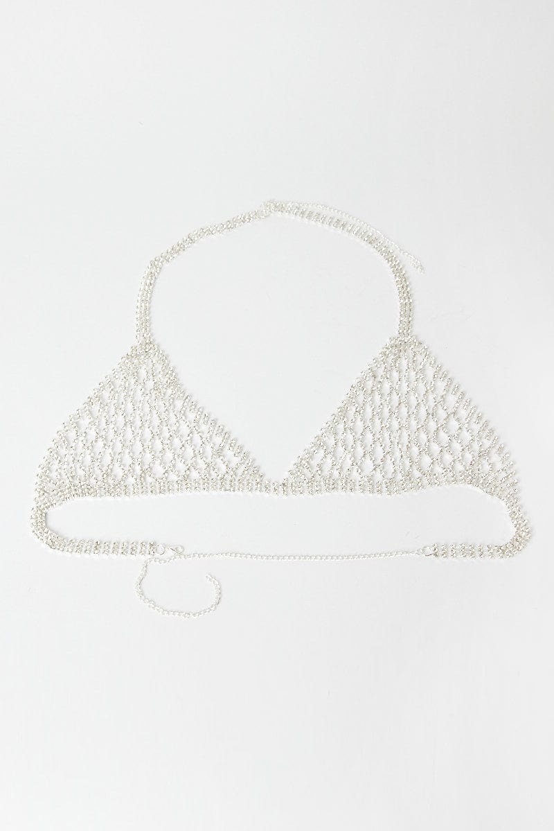 Silver Festival Diamonte Top