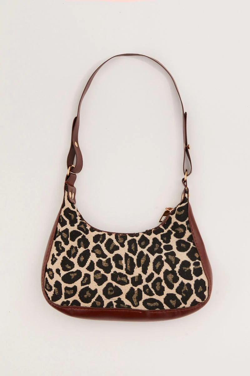 Print Shoulder Baguette Bag