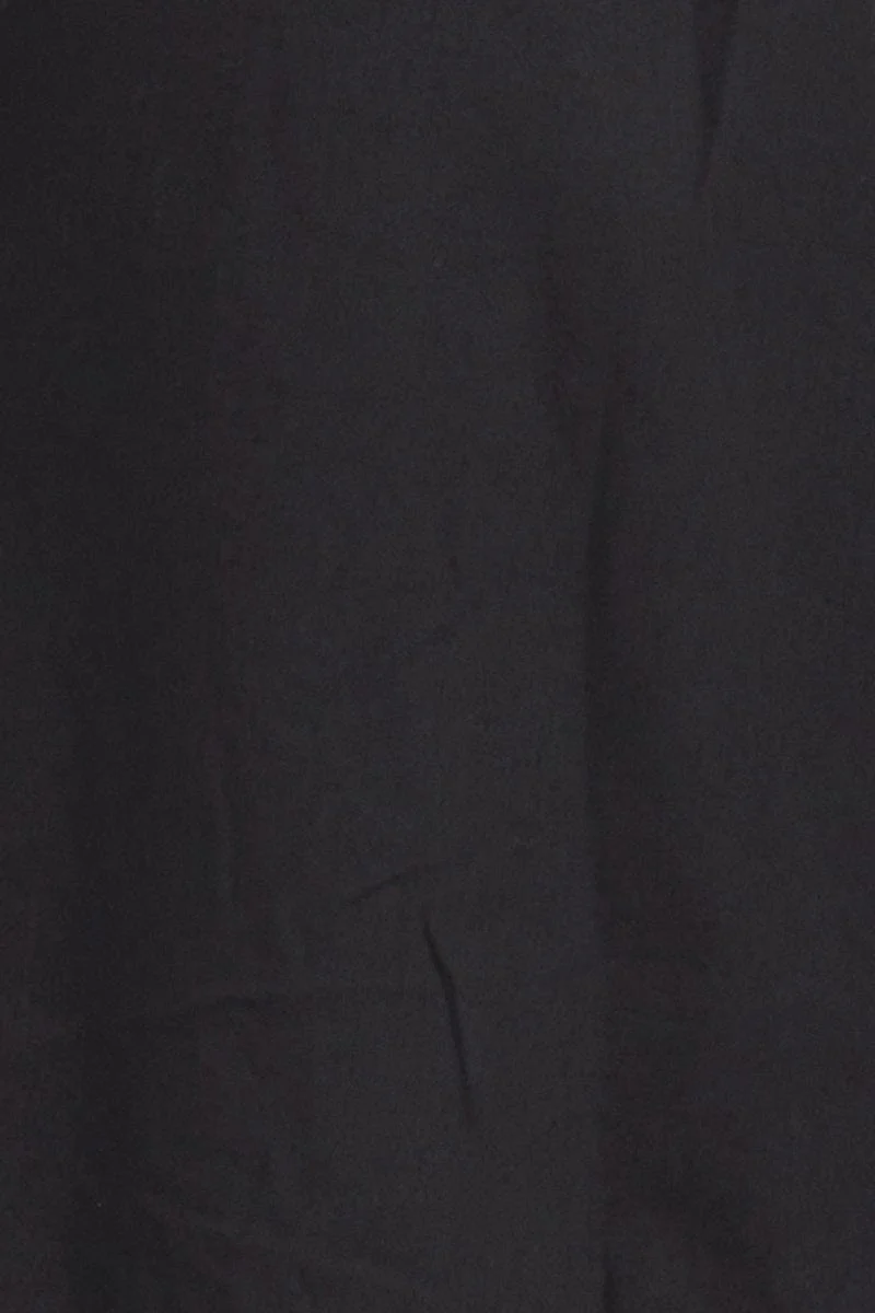 Black Midi Dress Short Sleeve Square Neck