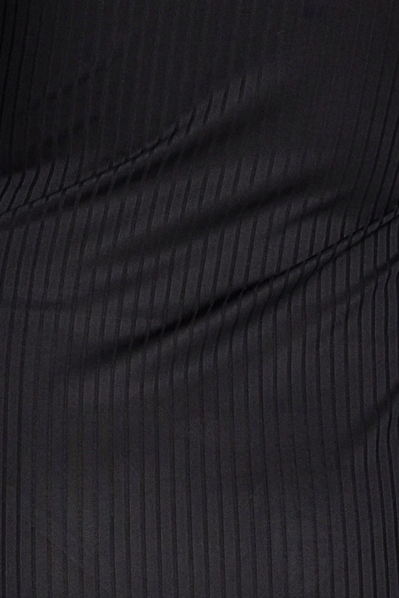 Black Midi Dress Long Sleeve Bodycon