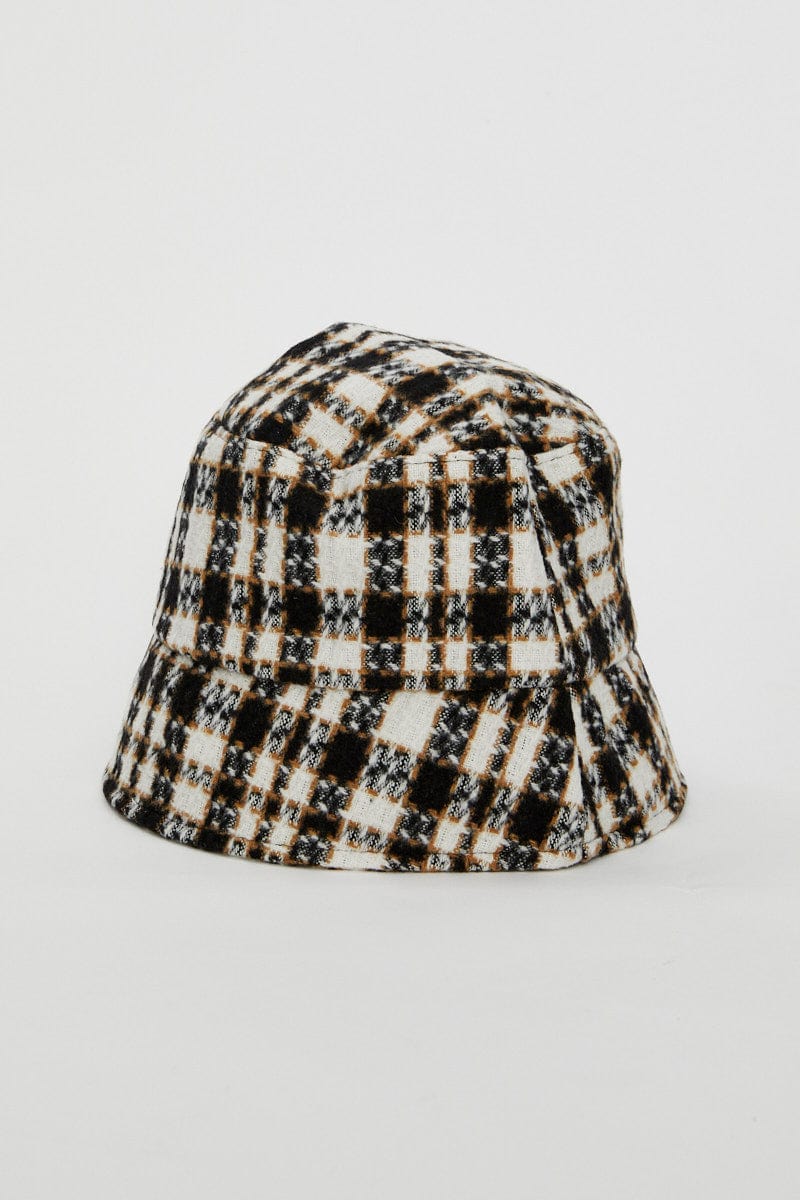 Black Plaid Bucket Hat